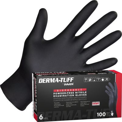 SAS66586 image(0) - SAS Safety Derma-Tuff Powder-Free Exam Grade Nitrile Disposable Gloves - 6 Mil - 100PK - Small