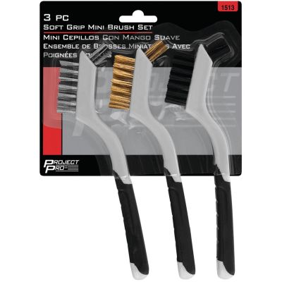 WLM1513 image(1) - Wilmar Corp. / Performance Tool 3 Piece Soft Grip Mini Brush Set