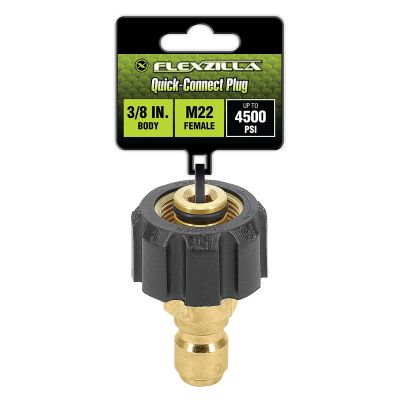 LEGPW3490 image(0) - Flexzilla Pressure Washer Quick-Connect Coupler, 1/4" Body x 1/4" FNPT, Brass