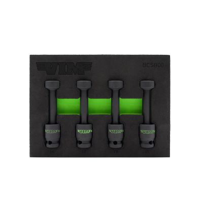 VIMBCS800 image(0) - VIM Tools 4 PC. 1/2'' DR. IMPACT BALL UJ CLOSE-QUARTER SOCKET SET