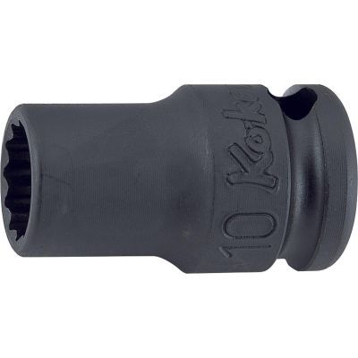 KKN13406A-9-16 image(0) - Ko-ken USA 13406A-9/16 3/8 Sq. Dr. Socket 9/16 12 point Length 32mm Thin walled