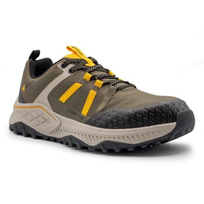 FSIA1222-10W image(0) - Avenger Work Boots AERO Trail - Men's  Low Top Shoe - Composite Toe - CT |EH |SR - Olive / Yellow - Size: 10 - E - (Wide)