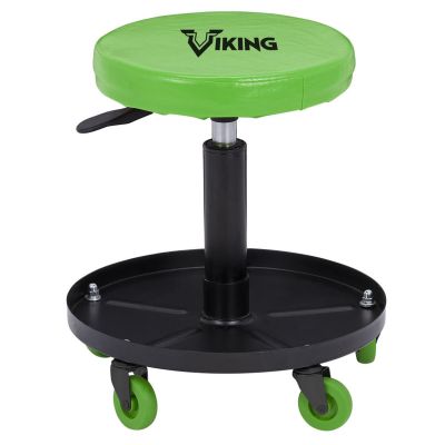 INT57104 image(0) - American Forge & Foundry Viking by AFF - Mechanic's Roller Stool w/ Adjustable Height - 300 Lbs. Capacity