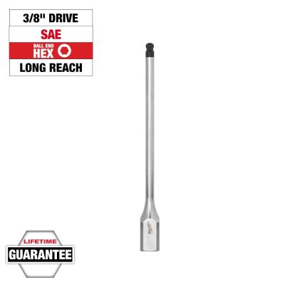 MLW45-34-1093 image(0) - Milwaukee Tool 3/8 Inch Drive 7/32 Inch Long Ball End Hex Bit Socket