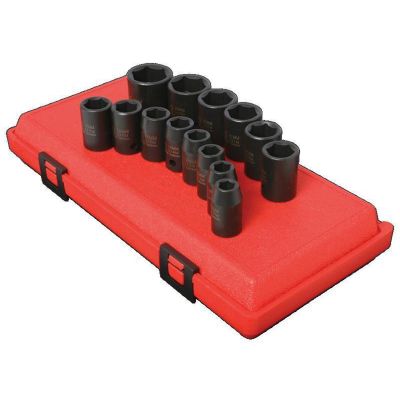 SUN2652 image(0) - SUNEX SOCKET SET IMPACT 1/2IN. DRIVE 14 PC STD METRIC