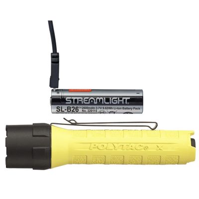 STL88614 image(0) - Streamlight 600 Lumen PolyTac X USB Flashlight - Includes SL-B26 battery pack - Box - Yellow
