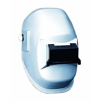SRWS29311 image(0) - Sellstrom Welding Helmet - Passive - Nylon - Lift Front  - 2" x 4.25" Viewing Area - Shade 10 - Ratcheting Headgear - Silver - 290 Series
