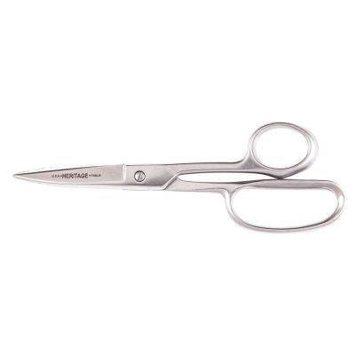KLEG758LR image(0) - Klein Tools Straight Stainless Trimmer w/Large Ring, 9-Inch