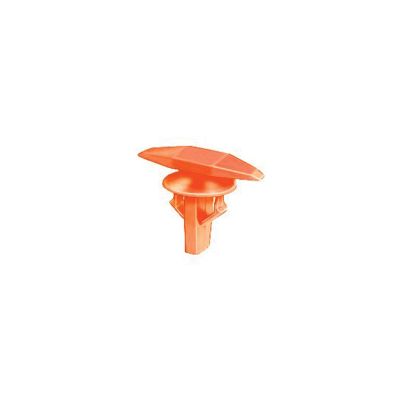 AVC18877 image(0) - AUVECO 18877 Double Head Type 3 Weatherstrip Retainer, (5 x 15 mm Dia Bottom) Head x 10 mm L Stem, Nylon, Orange