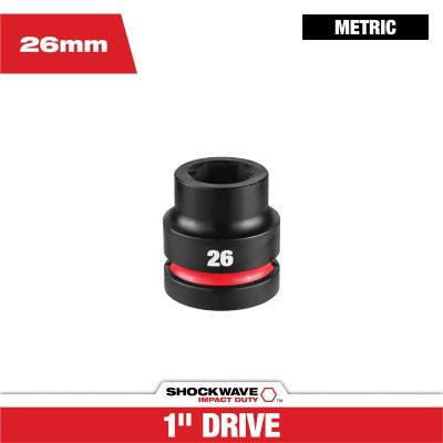 MLW49-66-6591 image(0) - Milwaukee Tool SHOCKWAVE&trade; Impact Duty 1" Drive 26MM Standard 6 Point Socket