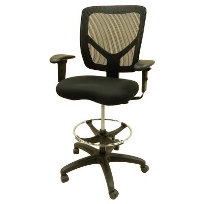 LDS1010820 image(0) - ShopSol Workbench Chair w/ fabric seat and  mesh backrest