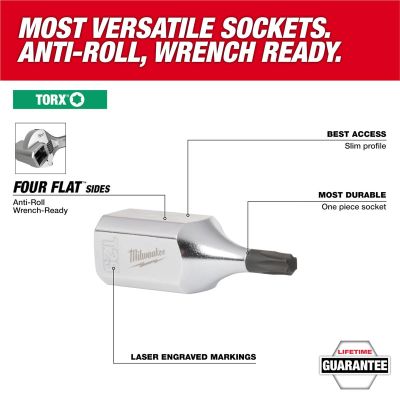 MLW45-34-1015 image(1) - Milwaukee Tool 3/8" Drive T45 TORX Bit Socket