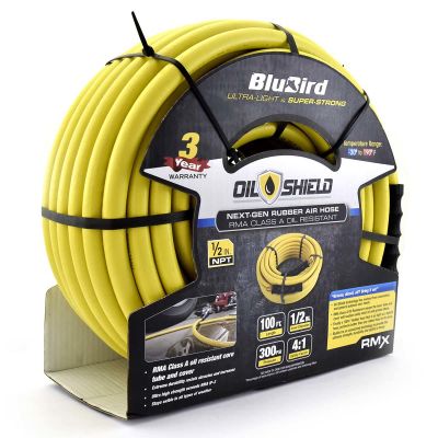 BLBOS12100 image(0) - BluBird OilShield Rubber Air Hose Assembly 1/2" x 100'