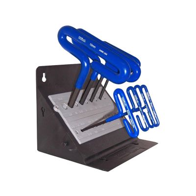 EKL56168 image(1) - Eklind Tool Company HEX KEY SET 8 PC T-HANDLE 6IN. METRIC IN STAND