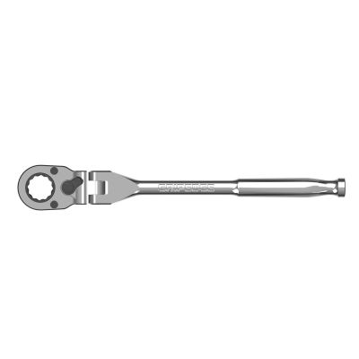 GETDFRA6572 image(0) - GripEdge Tools GripEdge 1/4" Drive Standard Flex Head 7/16 Hex Low Profile Dual Action Driver Ratchet