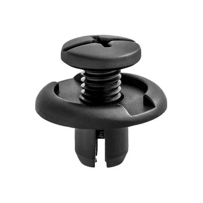 AVCAP17379 image(0) - AUVECO AP17379 Push/Screw-Type with Open End Fender Splash Shield Retainer, 20 mm Dia Head, Nylon, Black
