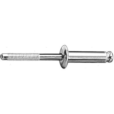 AVC11621 image(0) - AUVECO 11621 Peel-Type Rivet, 1/4 in Dia x 33/64 to 19/32 in Grip Range, Aluminum Rivet/Steel Mandrel