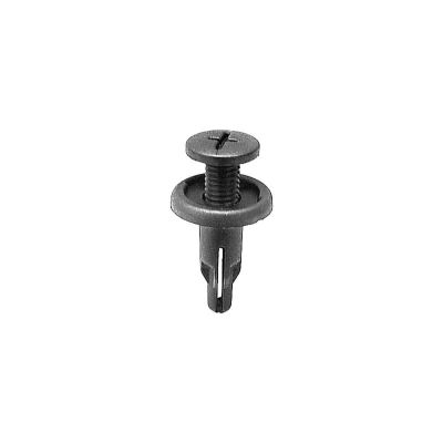 AVCAP17057 image(0) - AUVECO AP17057 Push/Screw-Type with Closed End Retainer, 18 mm Dia Head x 21 mm L Stem x 8 mm Hole, Nylon, Black