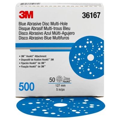 MMM36167 image(0) - 3M Hookit Blue Abrasive Disc Multihole 36167 (4PK)