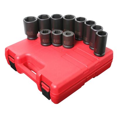 SUN4011M image(0) - SUNEX SOCKET SET IMPACT 3/4"DR.11PC MET.DEEP SET