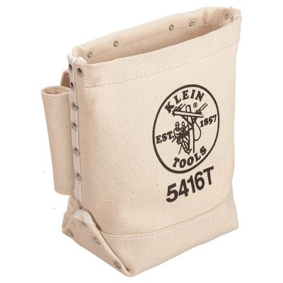 KLE5416TC image(0) - Klein Tools Bolt Bag, Top Closing Tool Pouch with Tunnel Connect, 5 x 10 x 9-Inch