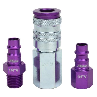 MILS-303VKIT image(0) - Milton Industries Kit, 3pc Hi-Flo V style 1/4-inch