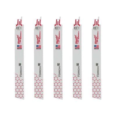 MLW48-00-5788 image(0) - Milwaukee Tool 9" 18 TPI  The Torch SAWZALL Blades (5 Pk)