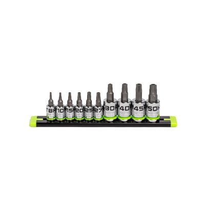 GETSCST10S image(0) - Grip Edge Tools 10 Piece RPT Security Star Driver Set