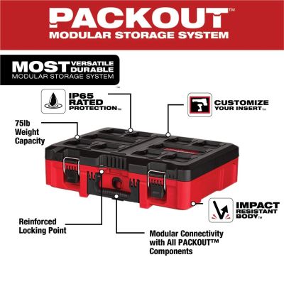 MLW48-22-8450 image(1) - Milwaukee Tool PACKOUT  Tool Case W/ Customizable Insert