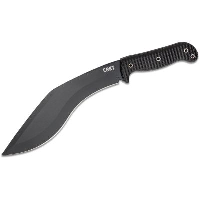 CRK2742 image(0) - CRKT (Columbia River Knife) Kuk 65Mn Carbon Steel Powder Coat Plain Blade Fixed Blade Knife with Sheath Glass-Reinforced Nylon Handle - Black