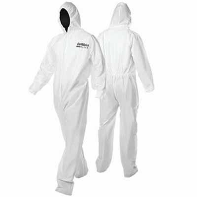 DYM803672 image(0) - Devilbiss CLEAN 803672 Disposable Coverall, Large, White, Nylon, Elastic Waist