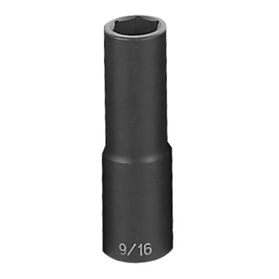 GRE2018D image(0) - Grey Pneumatic 1/2" Drive x 9/16" Deep Socket