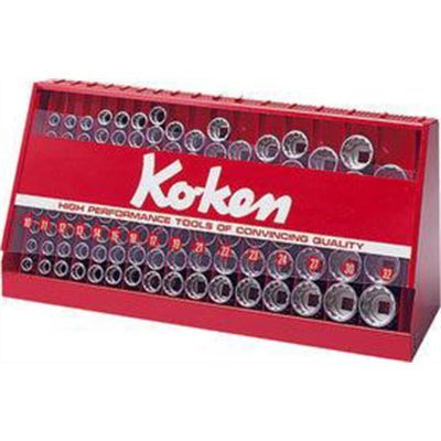 KKNS3240M-00 image(1) - Ko-ken USA S3240M-00 3/8 Square Drive 177 Piece 6-Point Metric Socket Set 6-23mm in Display Stand