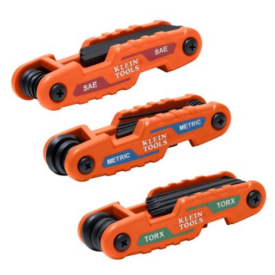 KLE70540T image(0) - Klein Tools Compact Folding Hex Key Set, 8-Key, Torx&reg; Sizes