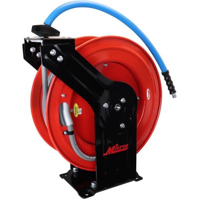 MILPWR438100 image(0) - Milton 3/8-inch x 100-feet All-In-One Pressure Washer Hose Reel (kevlar braided hose)