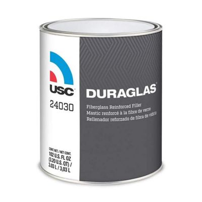 USC24030 image(0) - US Chemical DURAGLAS 24030 Short Strand Fiberglass Filler, 1 gal Can, Dark Green, Solid, Short Strand
