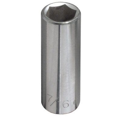 KLE65611 image(0) - Klein Tools 9/32-Inch Deep 6-Point Socket, 1/4-Inch Drive