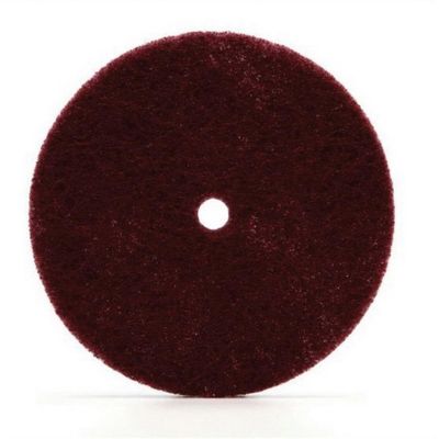 MMM77225 image(0) - 3M Scotch-Brite 77225 Clean and Finish Disc, 6 in Dia, 80 Grit, Hook and Loop, White