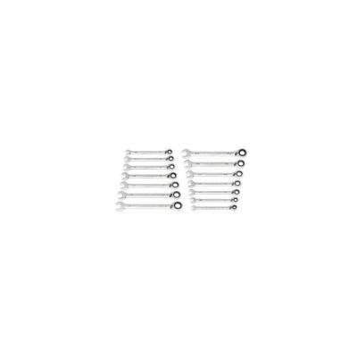 KDT86661 image(0) - GearWrench 14 Piece 90-Tooth 12 Point SAE Reversible Ratcheting Wrench Set with Wrench Roll