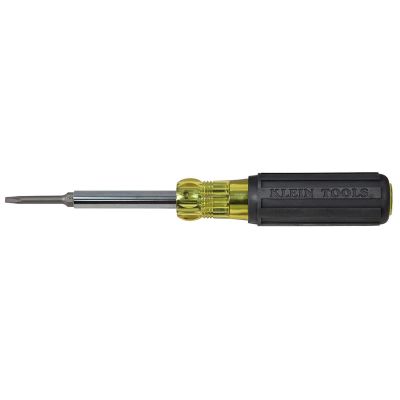 KLE32560 image(0) - Klein Tools Multi-Bit Screwdriver / Nut Driver, 6-in-1, Extended Reach, Ph, Sl, Sq