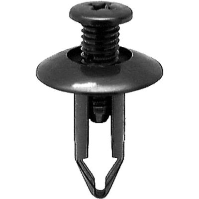 AVC20348 image(0) - AUVECO 20348 Push-Type Screw-Type with Closed End Type 2 Retainer, 20 mm Dia Head x 22 mm L Stem, Nylon, Black