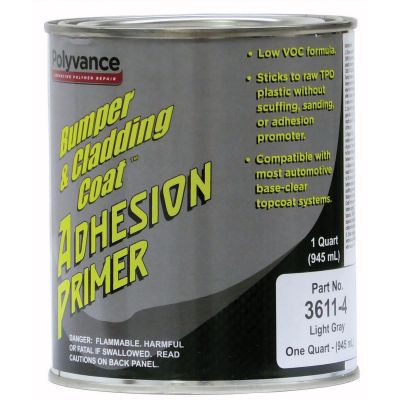 URE3611-4 image(0) - Urethane Supply Co. Polyvance Bumper & Cladding Coat 3611-4 Low VOC Adhesion Primer, 1 qt Can, Pourable Liquid, Light Gray