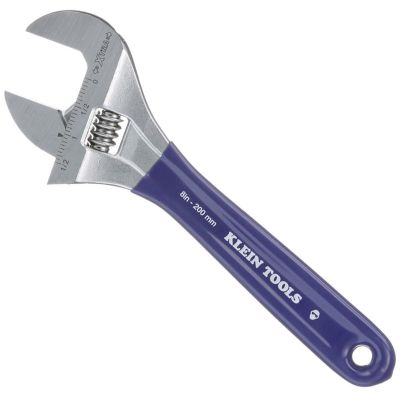 KLED509-8 image(0) - Klein Tools Adjustable Wrench, Extra-Wide Jaw, 8-Inch