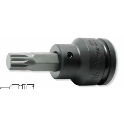 KKN16106-16-M18 image(0) - Ko-ken USA 16106.16-M18 3/4 Sq. Dr. Bit Socket XZN M18 Triple Square Length 76mm