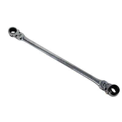 KTIXDDB21X22 image(0) - K Tool International Wrench 21mm x 22 mm Ratcheting Reversible Double Box Universal Spline 90 Tooth