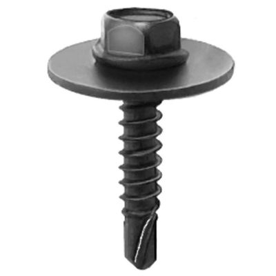 AVC20476 image(0) - AUVECO 20476 Hex Washer Head Sems Teks Point Tapping Screw, M4.2 x 1.41 mm x 20 mm L x 7 mm Across Flats, Phosphate