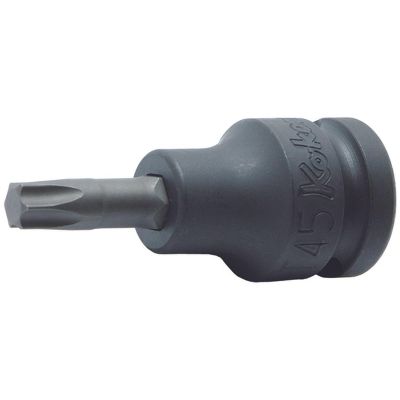 KKN14025-60-T27 image(0) - Ko-ken USA 14025.60-T27 1/2 Sq. Dr. Bit Socket TORX T27 Length 60mm
