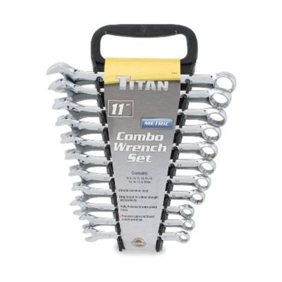TIT17312 image(0) - Titan 11 pc. 12 pt. Full Polish Metric Combination Wrench Set