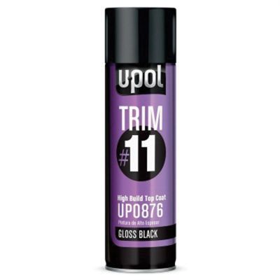 UPO0880 image(0) - U Pol Products Trim #11 UP0880 High Build Top Coat, 450 mL Aerosol Can, Metallic Steel, 48.4 sq-ft/Unit Coverage