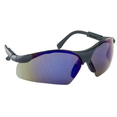 SAS541-0005 image(1) - SAS Safety Sidewinders Safe Glasses w/ Black Frame and Blue Mirror Lens in Polybag